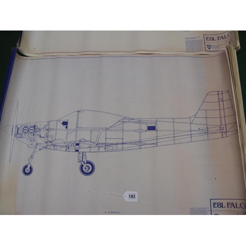 183 - Two 1979 large build manual/plans for an F.8L Falco single engine tricycle monoplane from the Sequoi... 