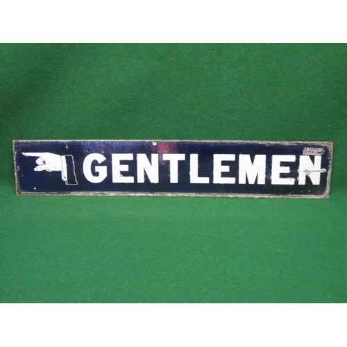 188 - 19th century double sided Gentleman sign with cufflinked and cuffed pointing hands, white letters on... 