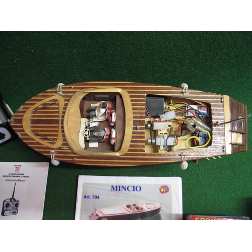 201 - 1:20 scale wooden model of an Italian lake speed boat built from a Mantua Model kit with instruction... 