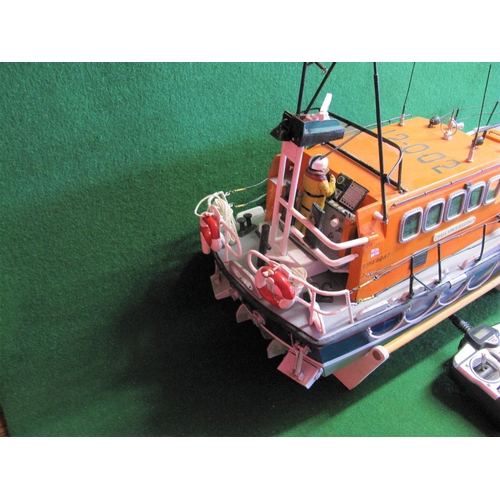 208 - Handbuilt large radio controlled model of Hastings lifeboat, hull and plans by Models By Design with... 