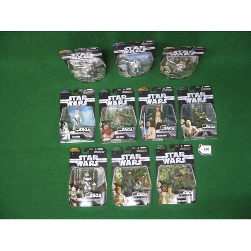 290 - Ten carded Star Wars 2006 Saga Collection figures to include: Chief Chirpa, C-3PO With Ewok Throne, ... 