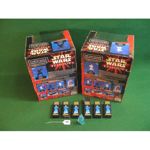 300 - Two boxed Star Wars Episode 1 Interactive Talking figures of Dark Maul and Obi-Wan Kenobi.  Made in ... 