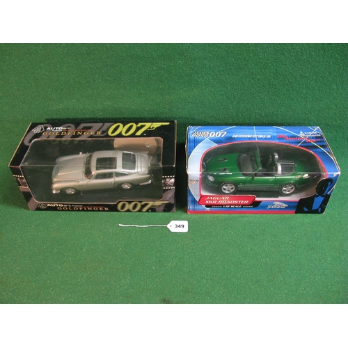 349 - Two 1:18 scale diecast James Bond cars to comprise: 1988 Autoart Aston Martin DB5 from Goldfinger an... 