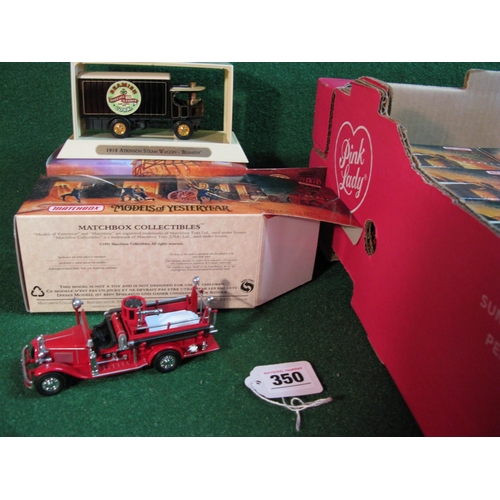 350 - Approx fifteen 1990's Matchbox Models Of Yesteryear to comprise: nine in the Fire Engine Series and ... 