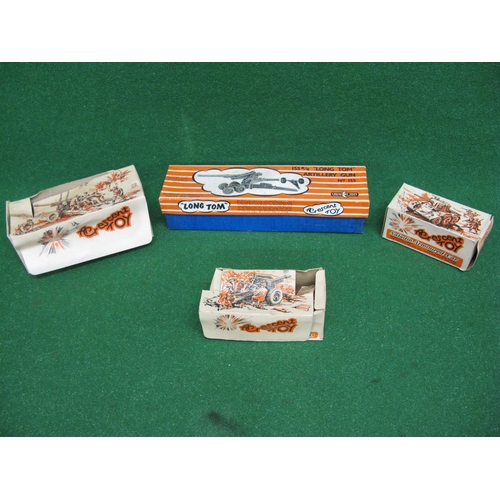 361 - Four boxed metal military models made by Crescent-England to comprise: No. 155 Long Tom Artillery Gu... 