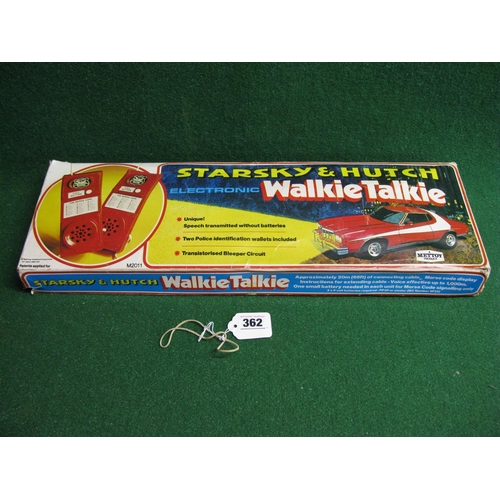 362 - 1977 boxed Mettoy Made In Great Britain Starsky & Hutch Electronic Walkie Talkie And Morse Code set ... 