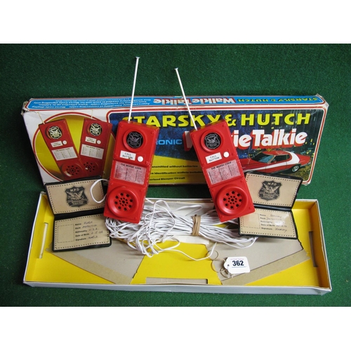 362 - 1977 boxed Mettoy Made In Great Britain Starsky & Hutch Electronic Walkie Talkie And Morse Code set ... 