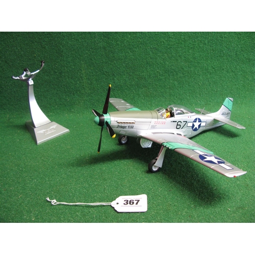 367 - Boxed Corgi diecast 1:32 scale detailed model of a P51D Mustang with stand - 14