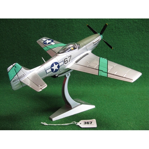 367 - Boxed Corgi diecast 1:32 scale detailed model of a P51D Mustang with stand - 14