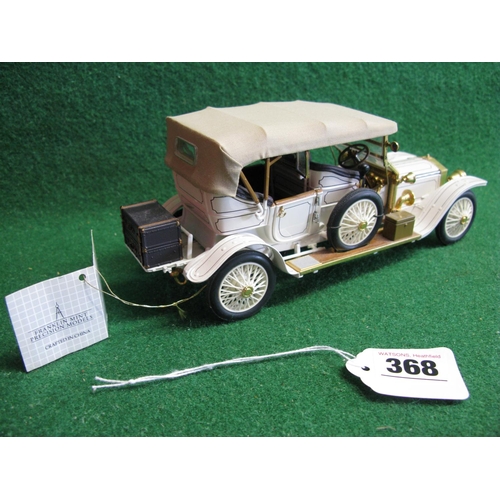 368 - Franklin Mint 1:24 scale metal plastic and cloth model of a 1911 Rolls Royce - 8.5