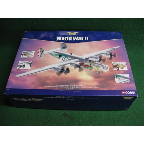 370 - Boxed Corgi diecast 1:72 scale detailed model of a Consolidated B24J Liberator of 1945 with dragon a... 