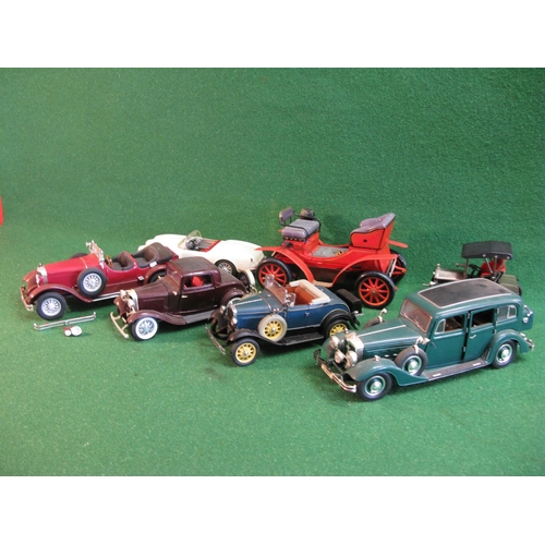 374 - Four diecast and plastic 1:18 scale detailed models of pre-war cars by Motorcity, Ricko and Road Sig... 