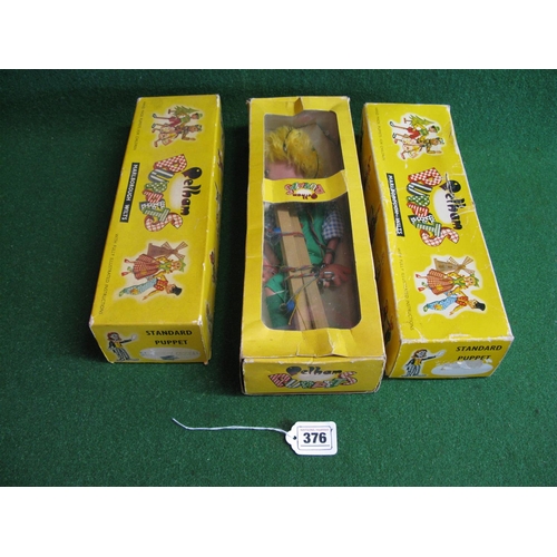 376 - Three boxed Pelham Puppets to comprise: Jimmy (Jiminy) Cricket, Dutch Boy and Prince Charming