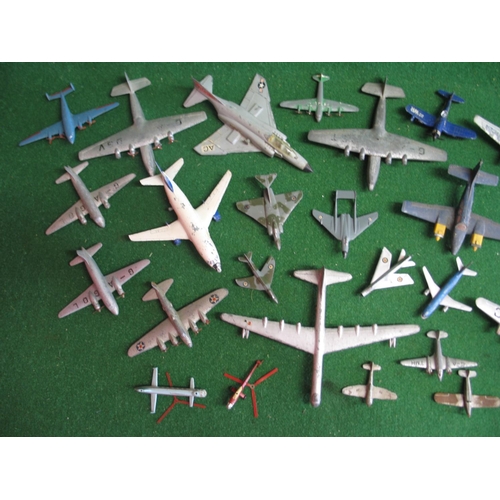 382 - Quantity of diecast models of aeroplanes from Dinky, Mercury and Zymex, all playworn