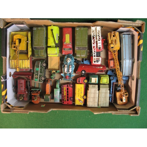 385 - Box of approx twenty five Dinky diecast commercial vehicles to include: Guy Heinz 57 lorry (with bot... 