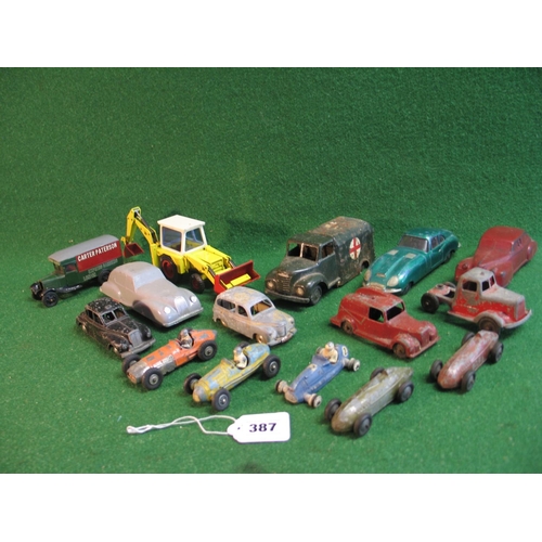 387 - Box of model vehicles by Crescent, Lone Star, Timpo-Toys, Morestone, CIJ (France), Britains, Motorki... 