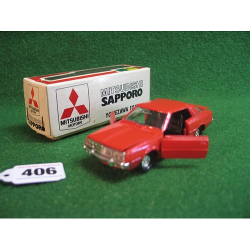 406 - Boxed 1980's diecast 1:40 scale model of a Mitsubishi Sapporo Made In Japan by Yonezawa Toys - 4.5