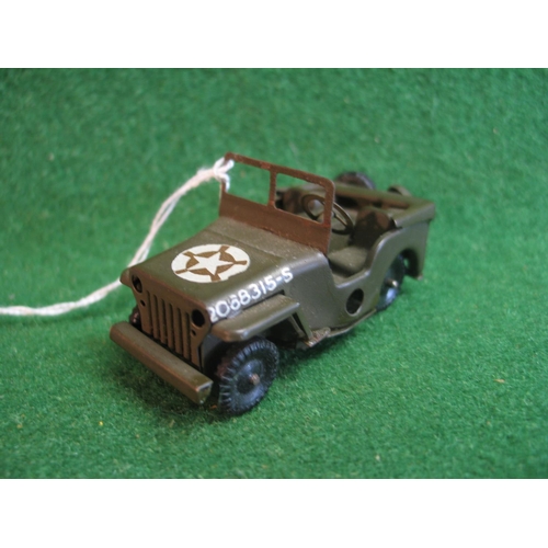 407 - 1946-1947 Triang-Minic tinplate clockwork No. 1 Jeep, with partial box