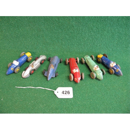 426 - Six Dinky racing cars to comprise: 23C, 23E, 23J, 232 and two 234, unboxed