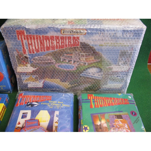 441 - Quantity of 1990's Thunderbirds items to include: Matchbox Tracy Island (opened but as new and unuse... 