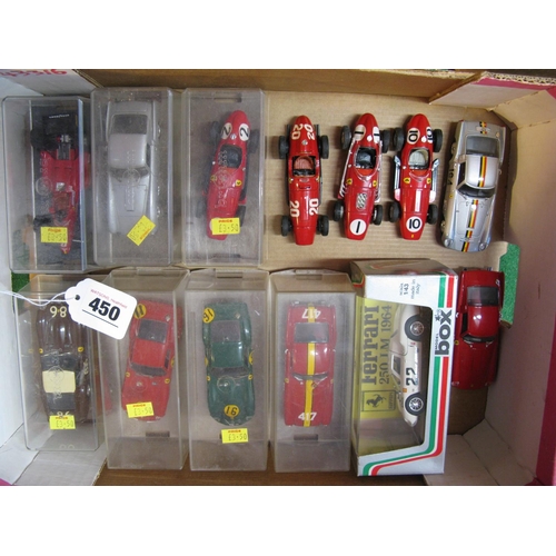 450 - Thirteen diecast 1:43 scale cars made by Brumm and Model Box - Italy, loose and boxed