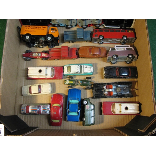 455 - Box of Corgi diecast vehicles to include: Decca Airfield Radar, Bedford Mobil Gas, Ford Thames Airbo... 