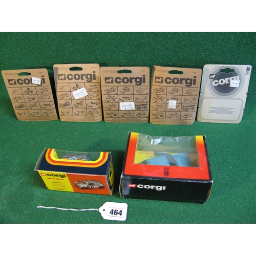 464 - Four 1978 and a 1981 Corgi blister packs Nos. 29, 61, 72, 92 and 112 together with a 1979 Corgi 201 ... 