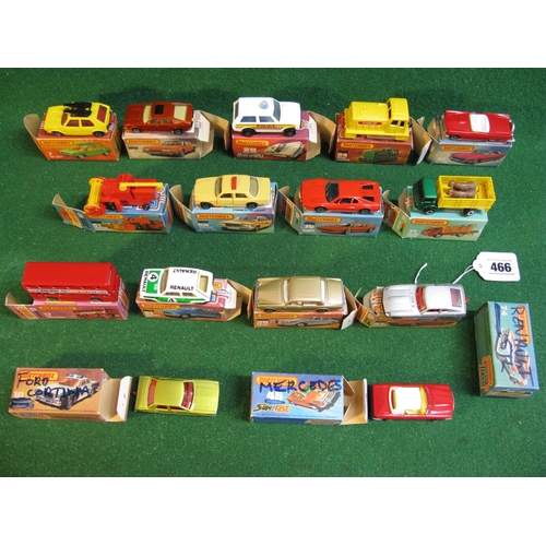 466 - Thirteen boxed Matchbox 75 Series vehicles to comprise: 7, 8, 17, 20, 21, 24, 39, 42, 51, 56, 67, 70... 