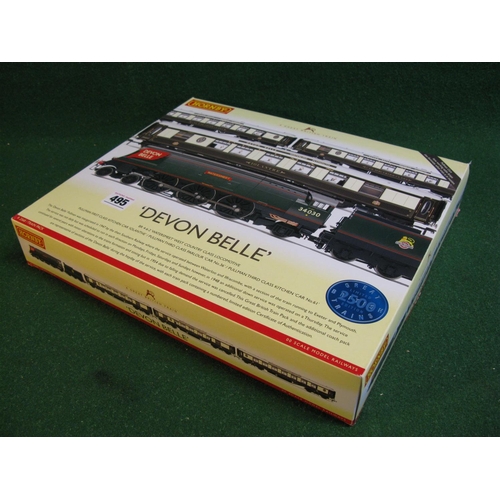 495 - Opened but unused Hornby OO Devon Belle Train pack containing West Country Class 4-6-2 tender locomo... 