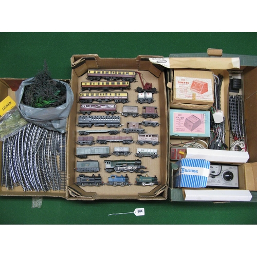 504 - Three boxes of Triang/Hornby rolling stock and track to include: British Rail Flying Scotsman, Engin... 