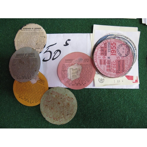 60 - Large quantity of vehicle licence (tax) discs  dating from the 1920's onwards entered by a gentleman... 