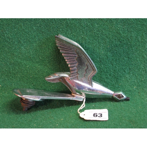 63 - Chromed Humber Snipe bonnet mascot - 7.5