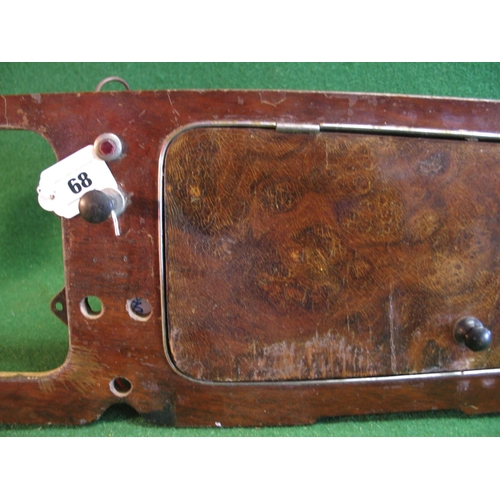 68 - Veneered wooden dashboard with large and deep glove box from an MG YA or YB - 35.5