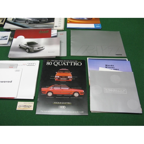 72 - Quantity of dealership brochures and ephemera etc for Audi, Mercedes, Mazda and Porsche