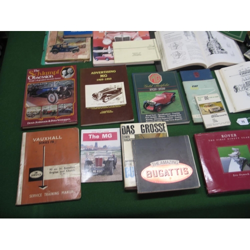 75 - Box of assorted motoring books, training manuals and handbooks