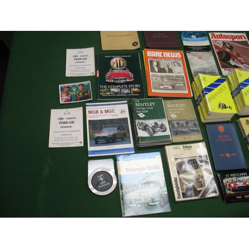 76 - Quantity of motoring instruction manuals and car club magazines including Bugantics from the 1950's ... 