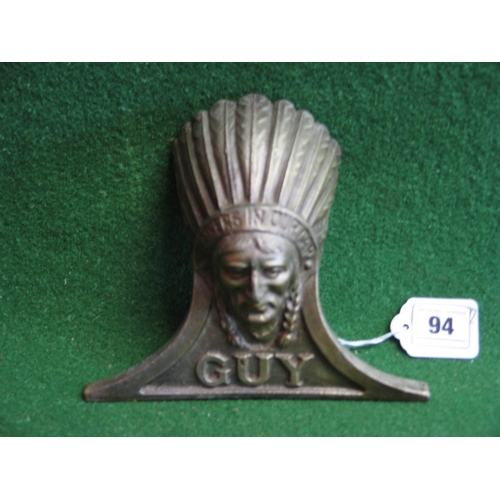 94 - Curved GUY bonnet front Chief's head emblem - 7