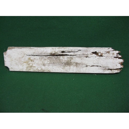 127 - Old local wooden road junction finger post arm for Easons Green 1, Halland 2.  Separately applied bl... 