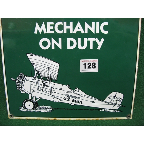 128 - Reproduction enamel sign for Cities Service Aviation Products Genuine US Government Licensed Airplan... 