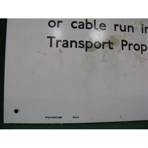 151 - London Transport plastic sign offering a £100 Reward For Convicting Cable Thieves  - 15