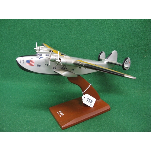 158 - Two desktop aeroplane models with stands of US aircraft made by Toys & Models Corporation-Philippine... 