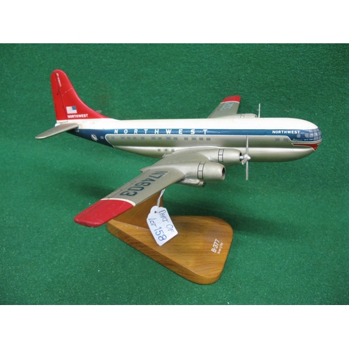 158 - Two desktop aeroplane models with stands of US aircraft made by Toys & Models Corporation-Philippine... 