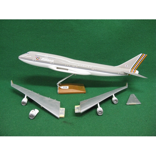 174 - Large desktop model of a Boeing 747-400 in Asiana livery made by Myoug Models-Industrial & Display-K... 