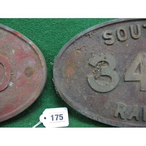 175 - Pair of Southern Railway locomotive number plates No. 3440.  Believed to be from a 0395 Class 0-6-0 ... 