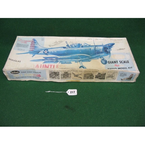 217 - Unbuilt Guillows SB03 Douglas Dauntless US Navy dive bomber.  1:16 scale Balsa wood plane (could eas... 