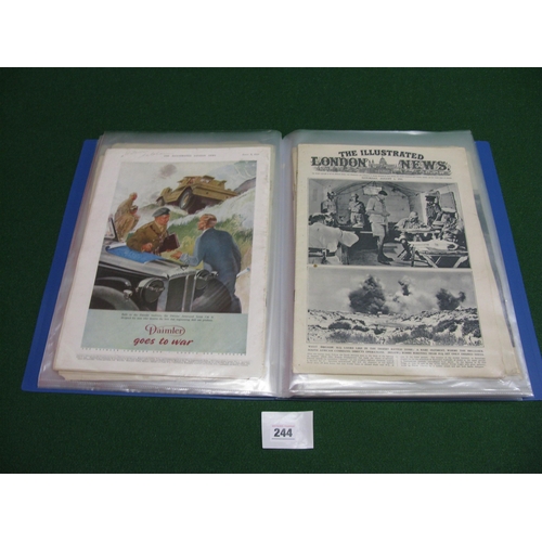 244 - Folder of twenty eight copies of The Illustrated London News protected in plastic sleeves, from the ... 