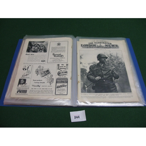 244 - Folder of twenty eight copies of The Illustrated London News protected in plastic sleeves, from the ... 