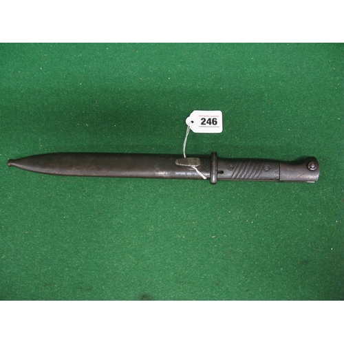 246 - WWII German K98 bayonet stamped Berg & Co. 7584-1 with a scabbard marked EuF Horster 1939 0736 - tot... 