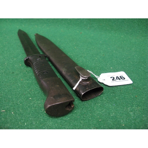 246 - WWII German K98 bayonet stamped Berg & Co. 7584-1 with a scabbard marked EuF Horster 1939 0736 - tot... 