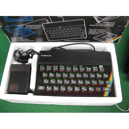 259 - Boxed Sinclair ZX Spectrum Personal Computer with power adapter and cabling (missing demonstration c... 